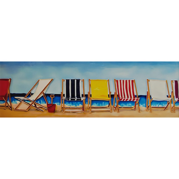House of Hampton Deckchairs Ceramic Wall Art Wayfair.co.uk